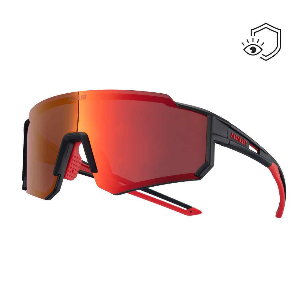 Sportovní sluneční brýle Altalist Legacy 2  černá s červenými skly - černá s červenými skly
