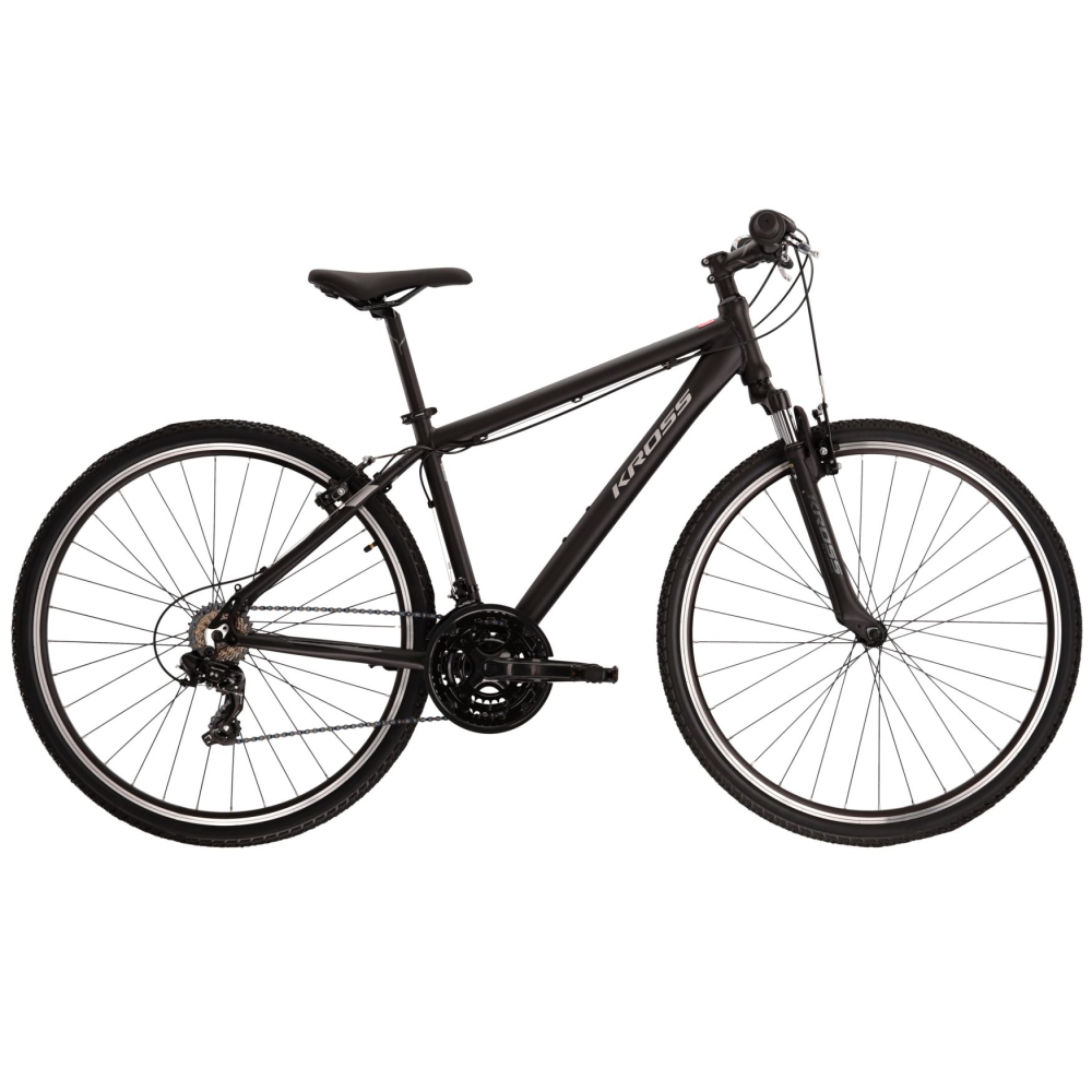 Pánské crossové kolo Kross Evado 1.0 28" Gen 004  černá/grafitová  L (21", 178-190 cm)