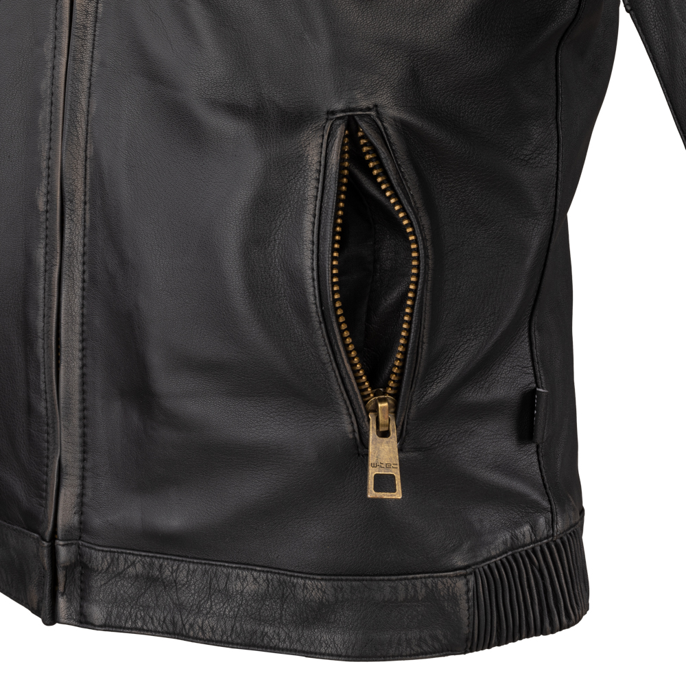 Pánská kožená moto bunda W-TEC Suit vintage černá 4XL (obrázek 8)