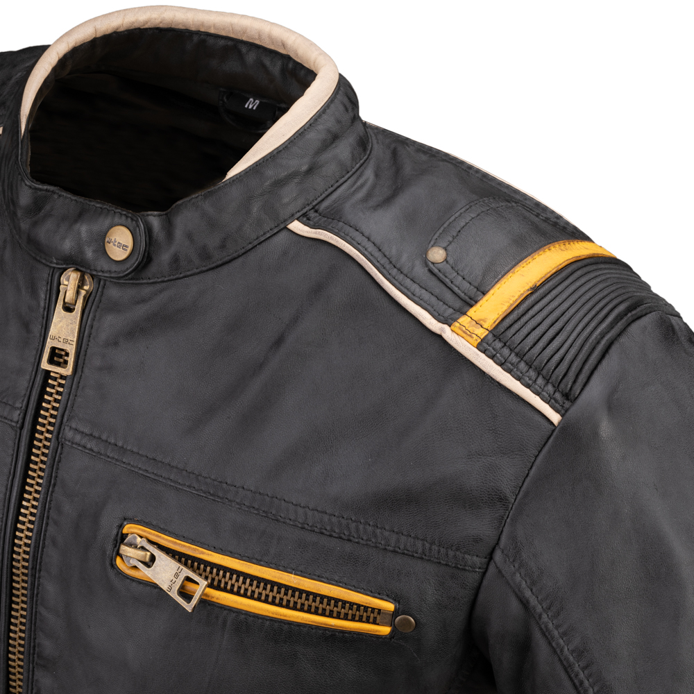 Dámská kožená moto bunda W-TEC Traction Lady černá XS - Obrázek 6