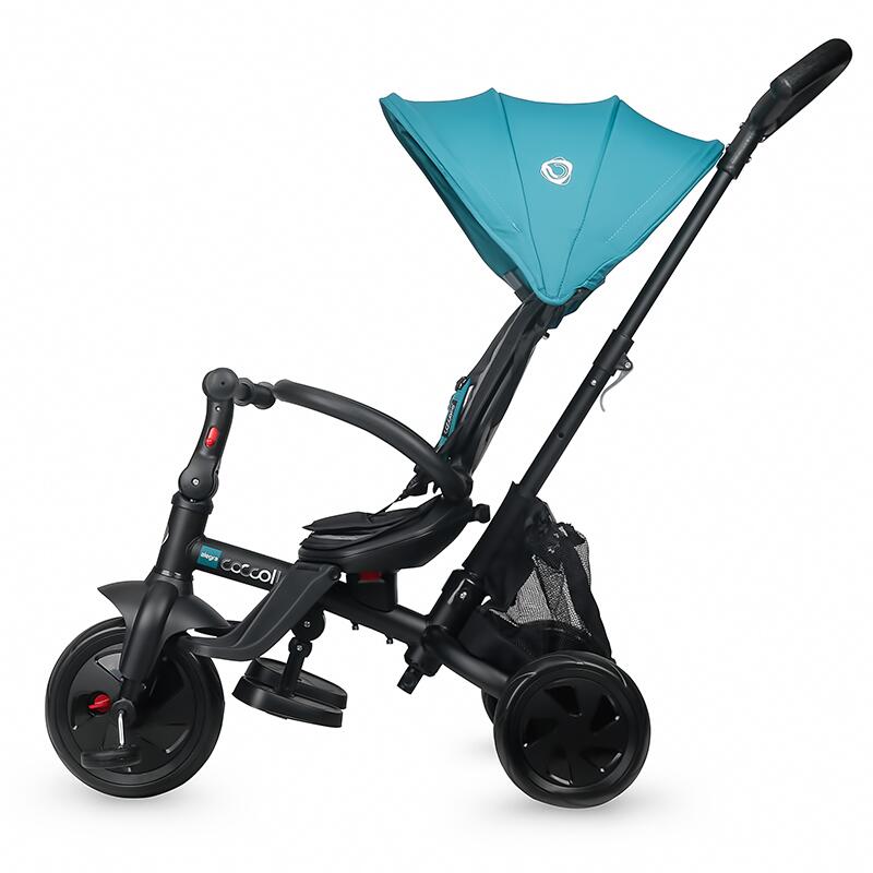 Dětská tříkolka s vodící tyčí Coccolle Alegra Turquoise Tide - Obrázek 4
