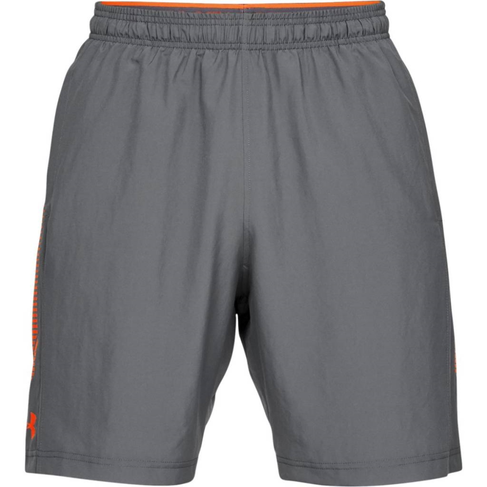 Pánské kraťasy Under Armour Woven Graphic Short Gray/Orange - M