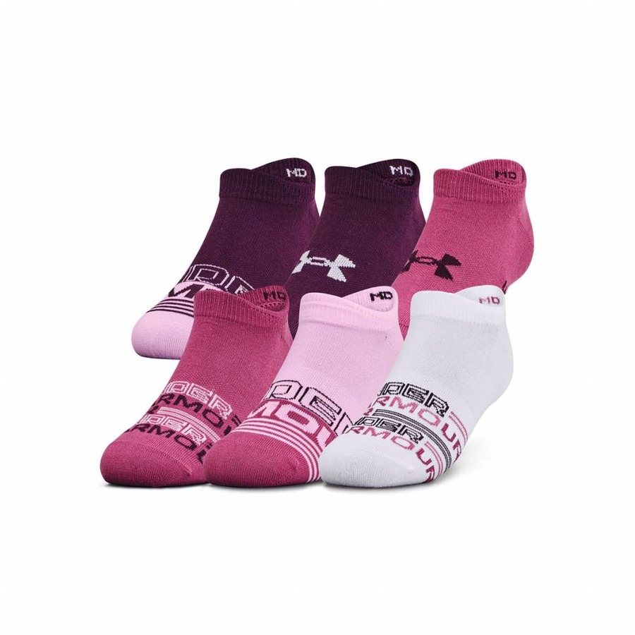 Dámské nízké ponožky Under Armour Women′s Essential NS 6 párů  Pink Quartz  S (34-36,5) - Pink Quart