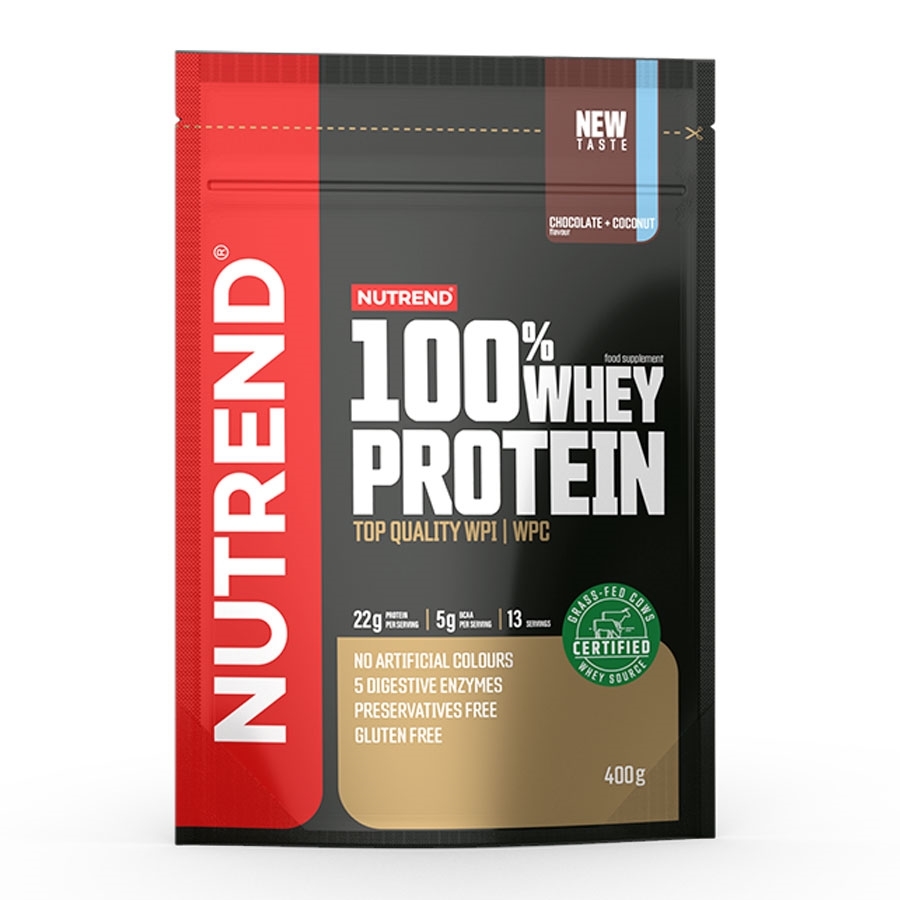 Práškový koncentrát Nutrend 100% WHEY Protein 400g čokoláda-kakao