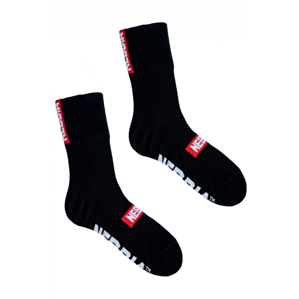 Ponožky Nebbia "EXTRA MILE" crew 103  Black  35-38 - Black
