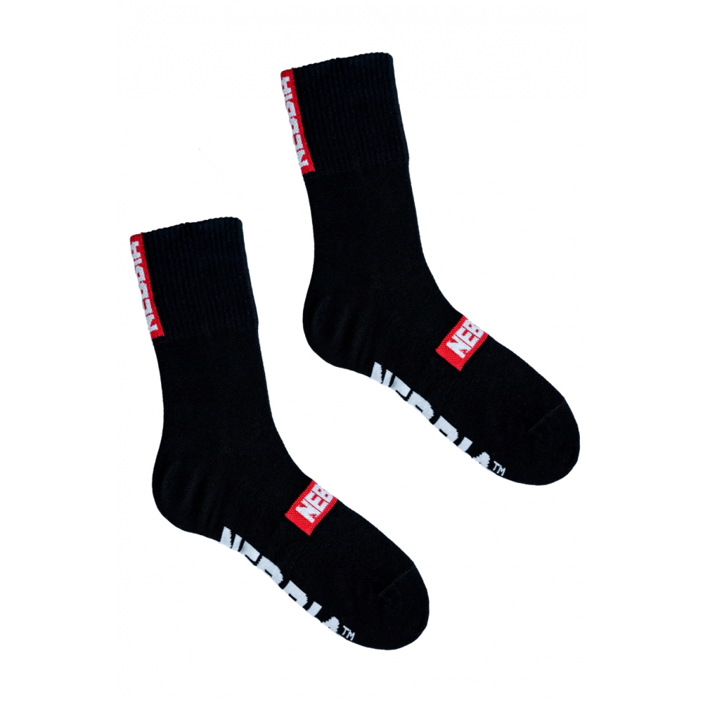 Ponožky Nebbia "EXTRA MILE" crew 103  Black  35-38
