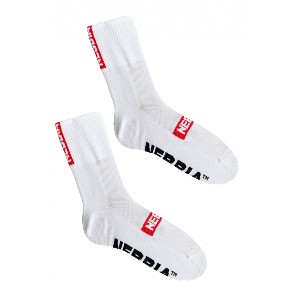 Ponožky Nebbia "EXTRA MILE" crew 103  35-38  White - White