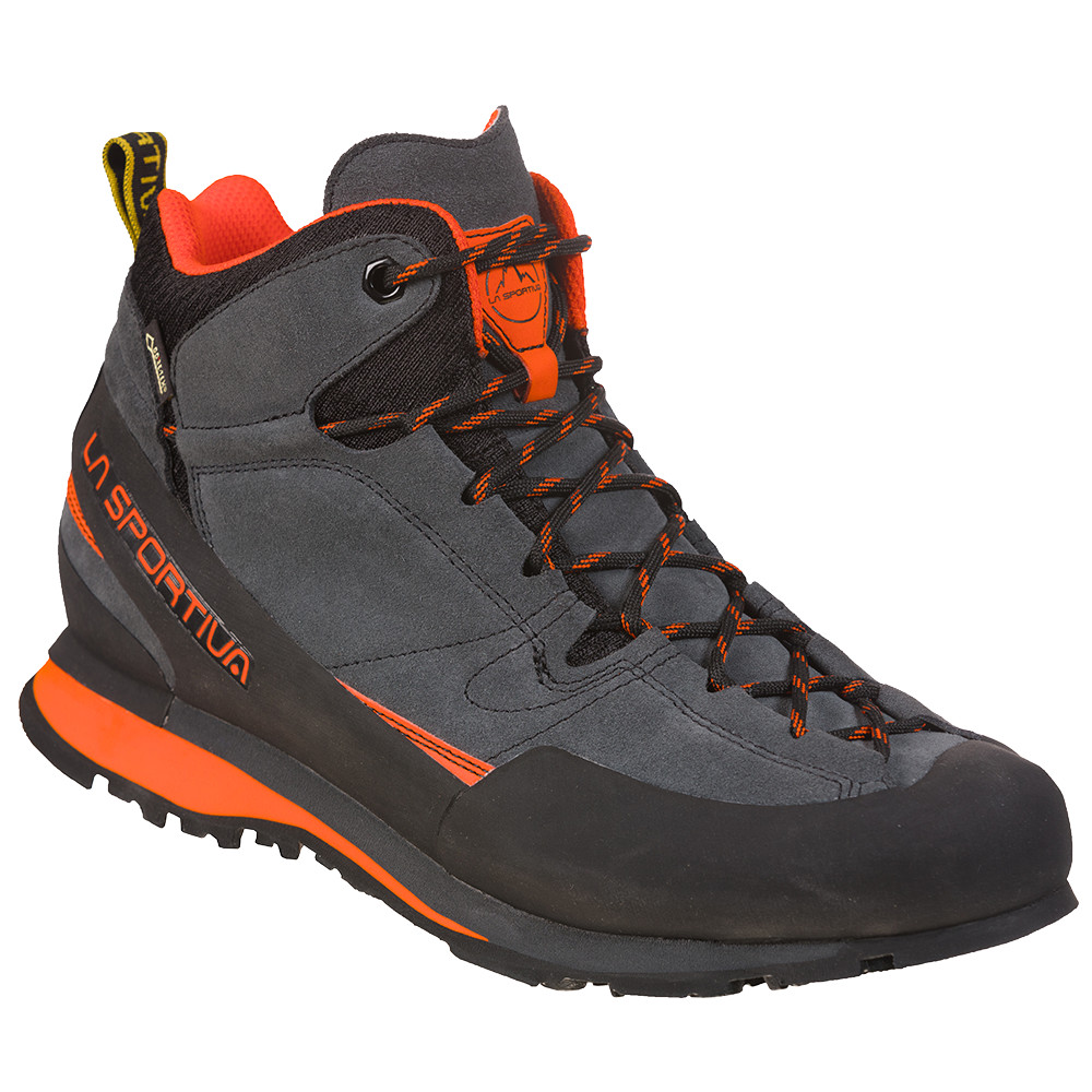 Levně Pánské trekové boty La Sportiva Boulder X Mid Carbon/Flame 43