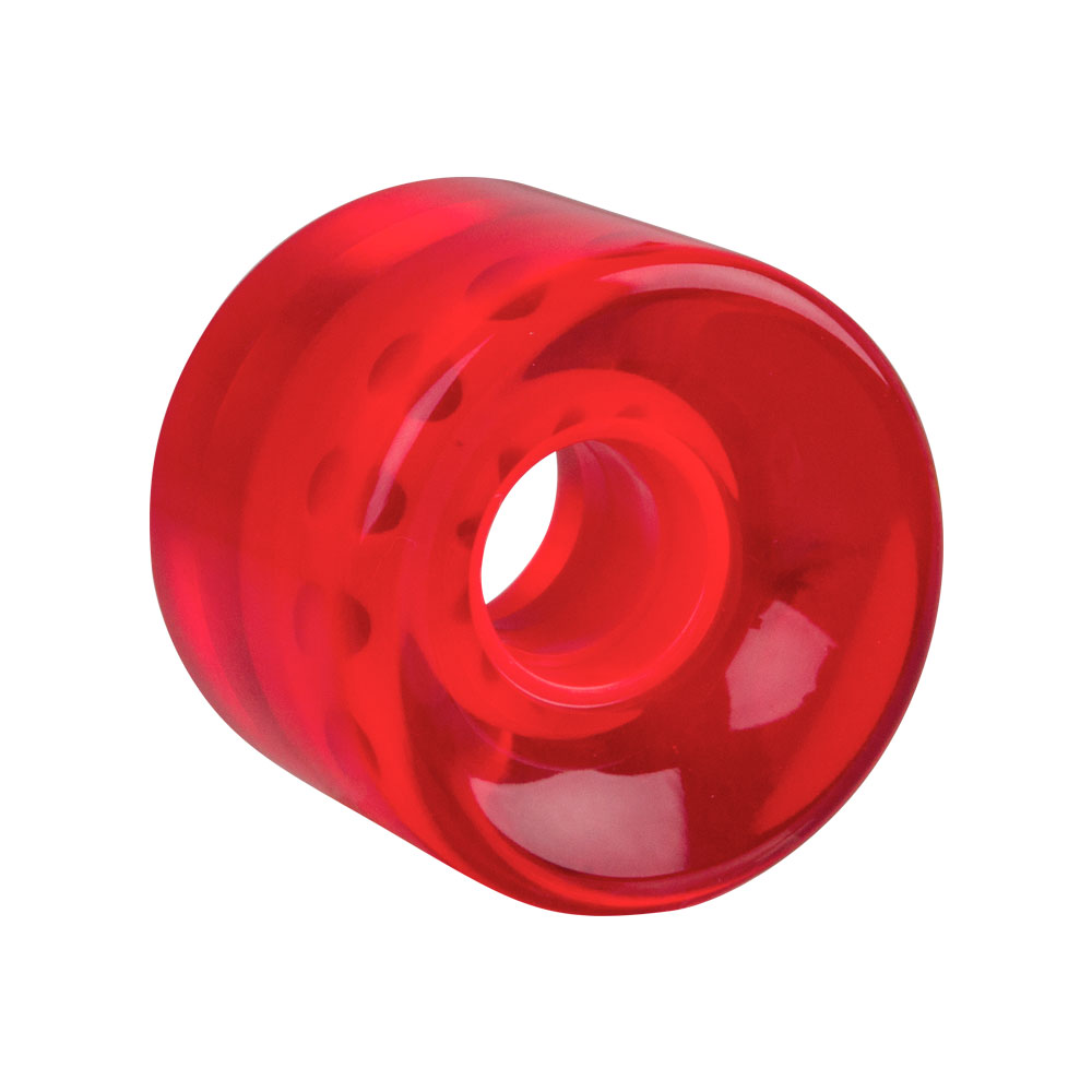 Průhledné kolečko na penny board 60*45 mm červená