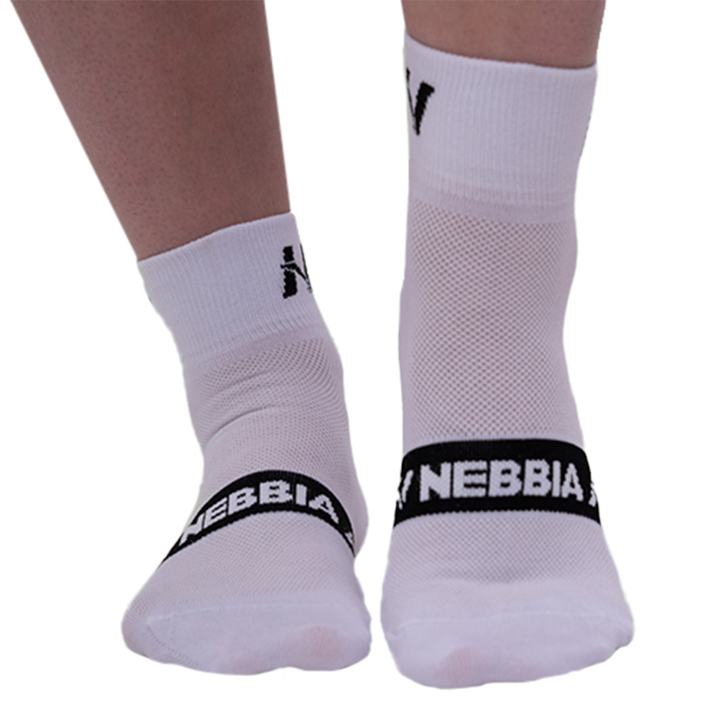 Ponožky Nebbia "EXTRA PUSH" crew 128  43-46  White