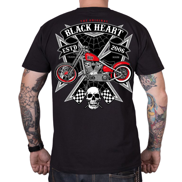 Triko BLACK HEART Iron černá - XXL