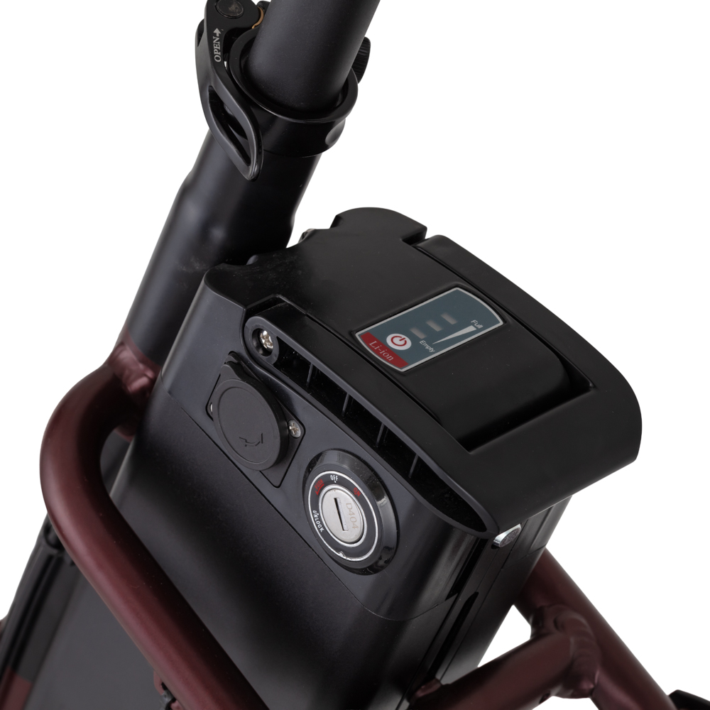 Skládací elektrokolo inSPORTline ISL Felior 468 Wh 20" - model 2026 15" (156-183 cm) Velour Red (obrázek 7)