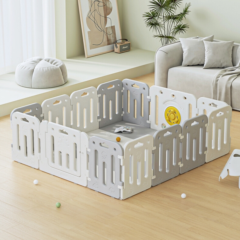 Dětská plastová ohrádka inSPORTline Klaudino 12+2 188x208x66 cm - Obrázek 3