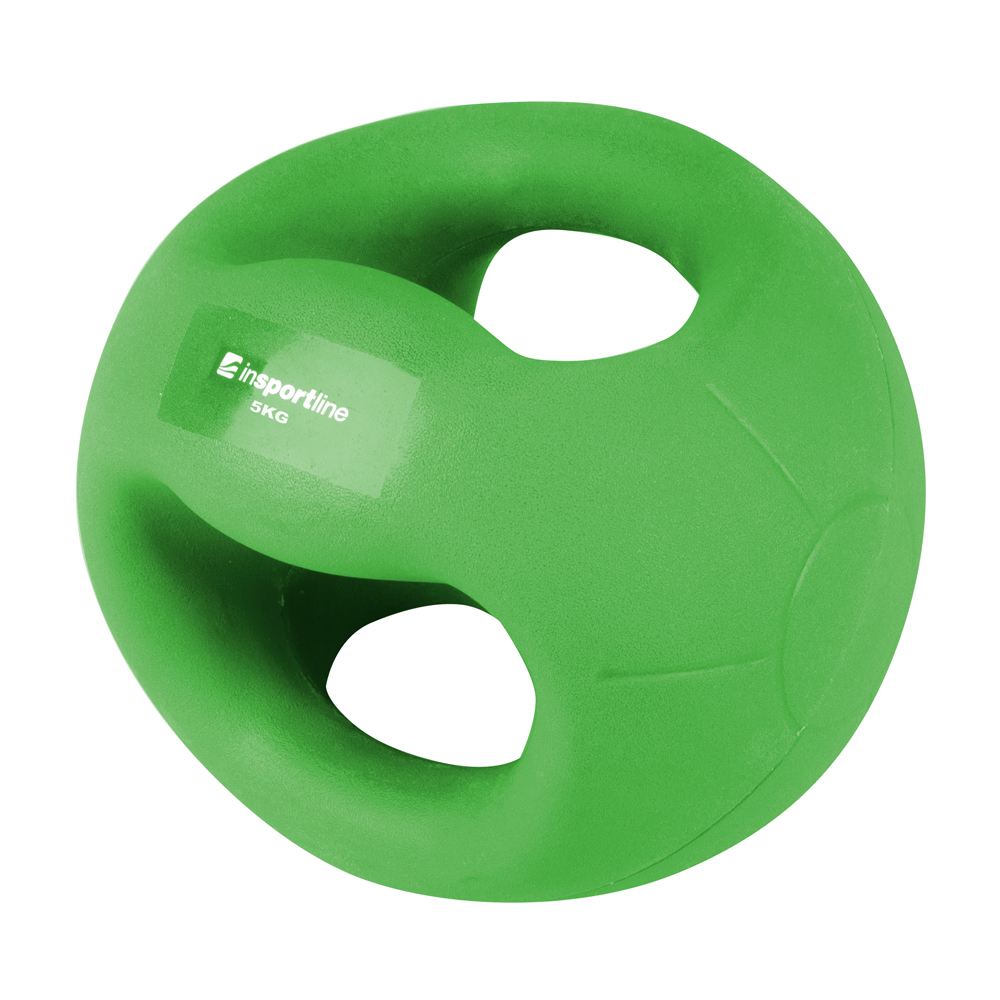 Medicineball s úchopy inSPORTline Grab Me 5 kg