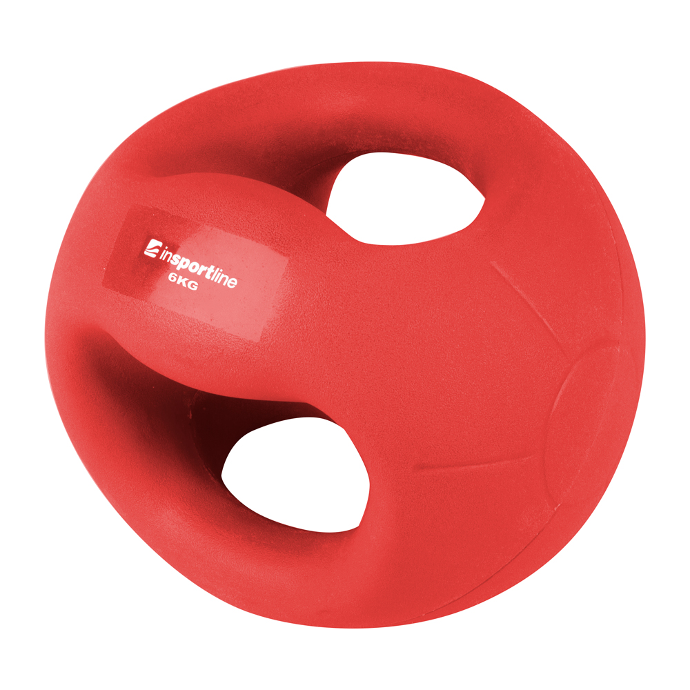 Medicineball s úchopy inSPORTline Grab Me 6 kg