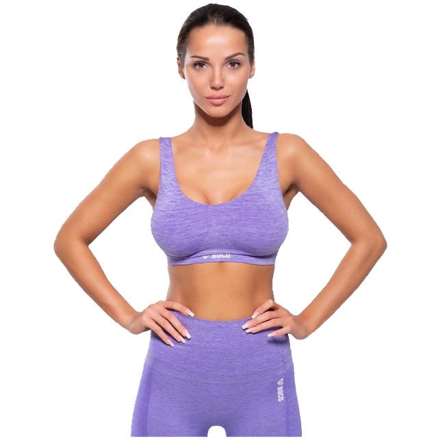 Dámský sportovní top Boco Wear Violet Melange fialová S - Obrázek 4
