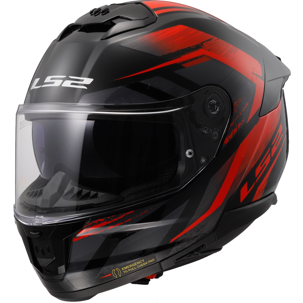 Moto přilba LS2 FF808 Stream II Fury Black Red XS (53-54)