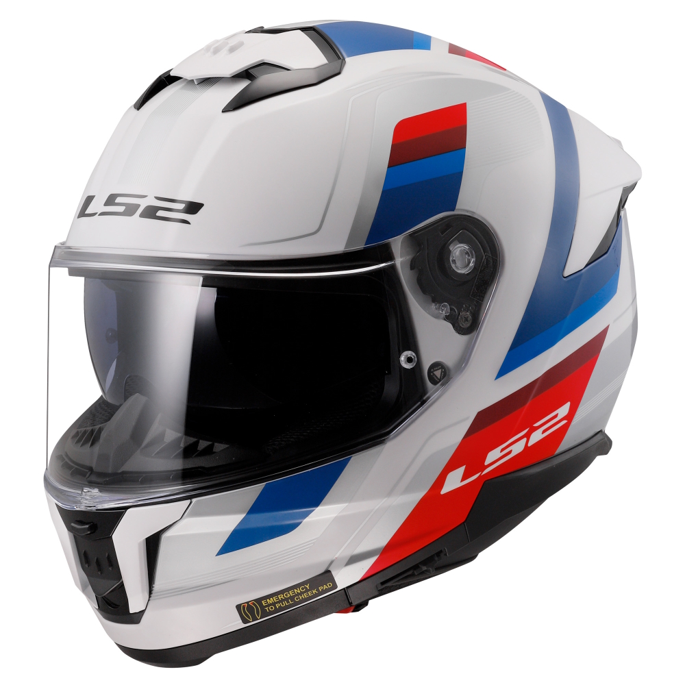 Moto přilba LS2 FF808 Stream II Vintage White Blue Red S (55-56)