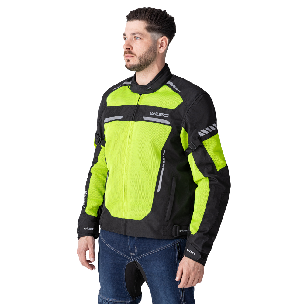 Pánská letní moto bunda W-TEC Saigair Fluo Yellow-Gray M (obrázek 10)