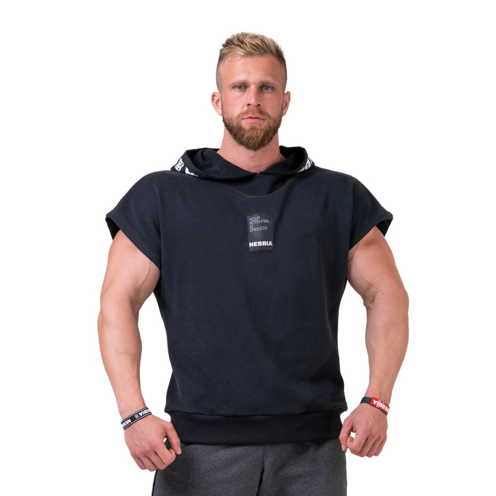 Pánský Rag top s kapucí Nebbia Limitless No Limits 175 Black M