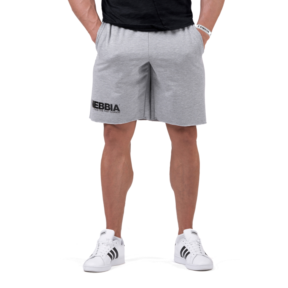 Levně Pánské šortky Nebbia Legday Hero 179 Light Grey XXL