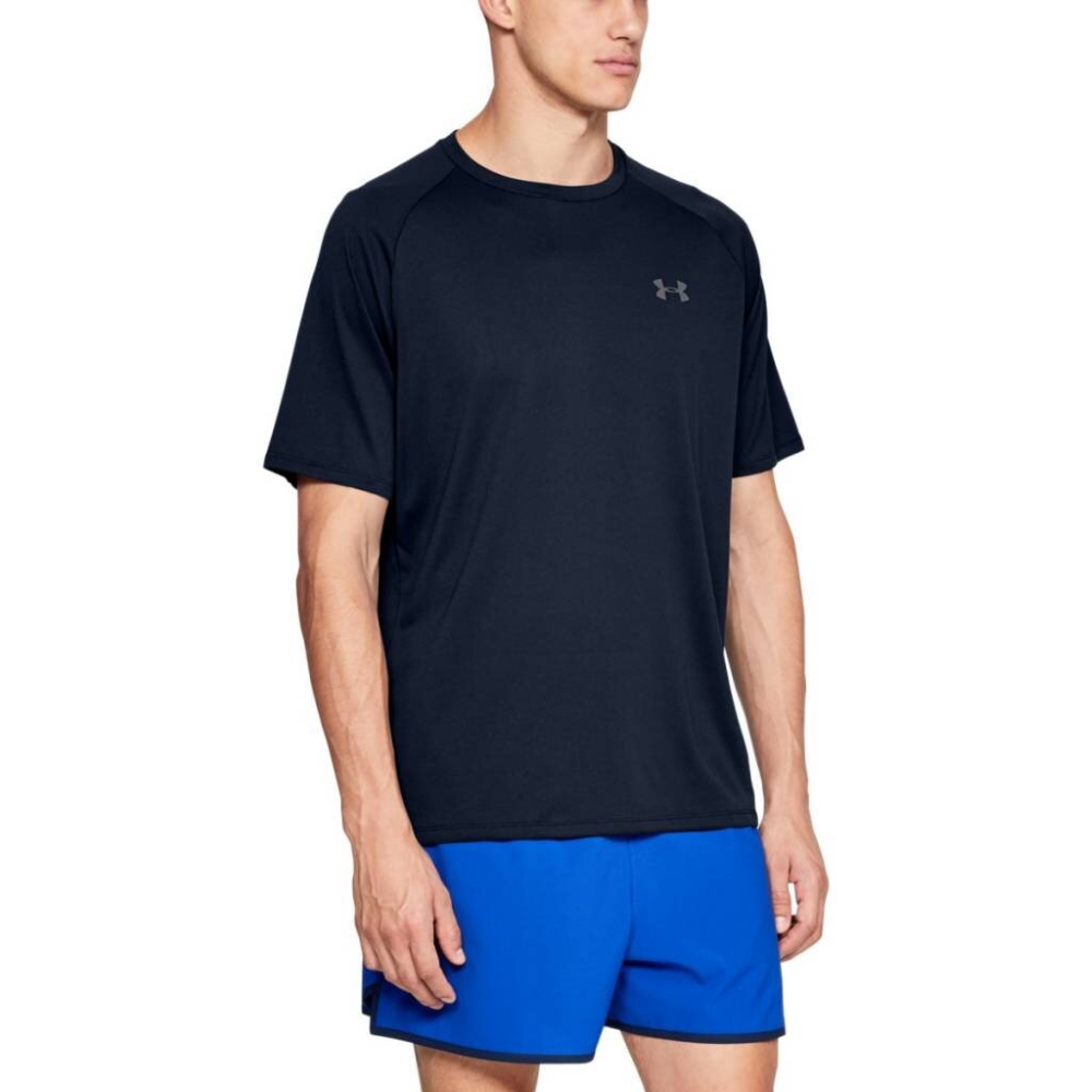 Levně Pánské triko Under Armour Tech SS Tee 2.0 Academy/Graphite XS