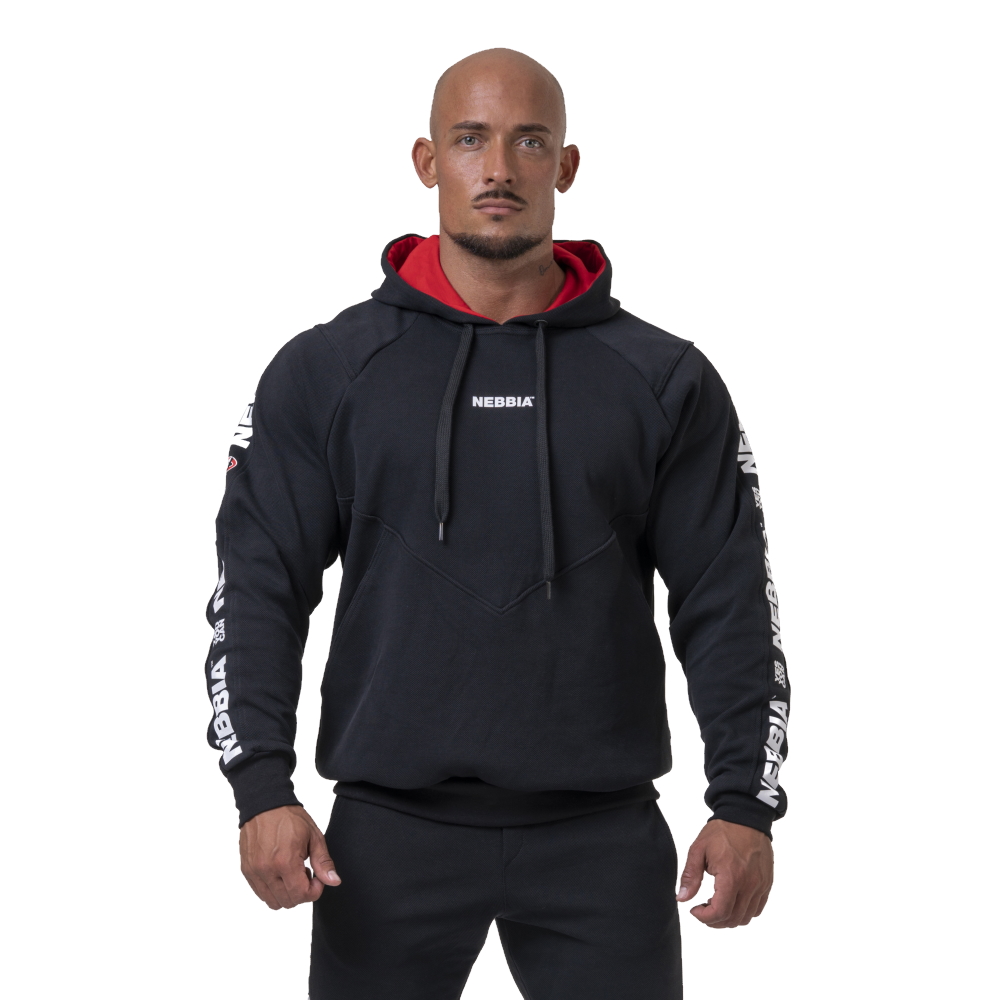 Pánská mikina s kapucí Nebbia Unlock the Champion 194 Black M