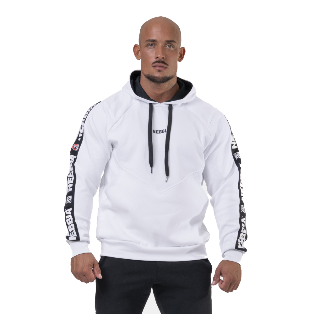 Levně Pánská mikina s kapucí Nebbia Unlock the Champion 194 White XXL