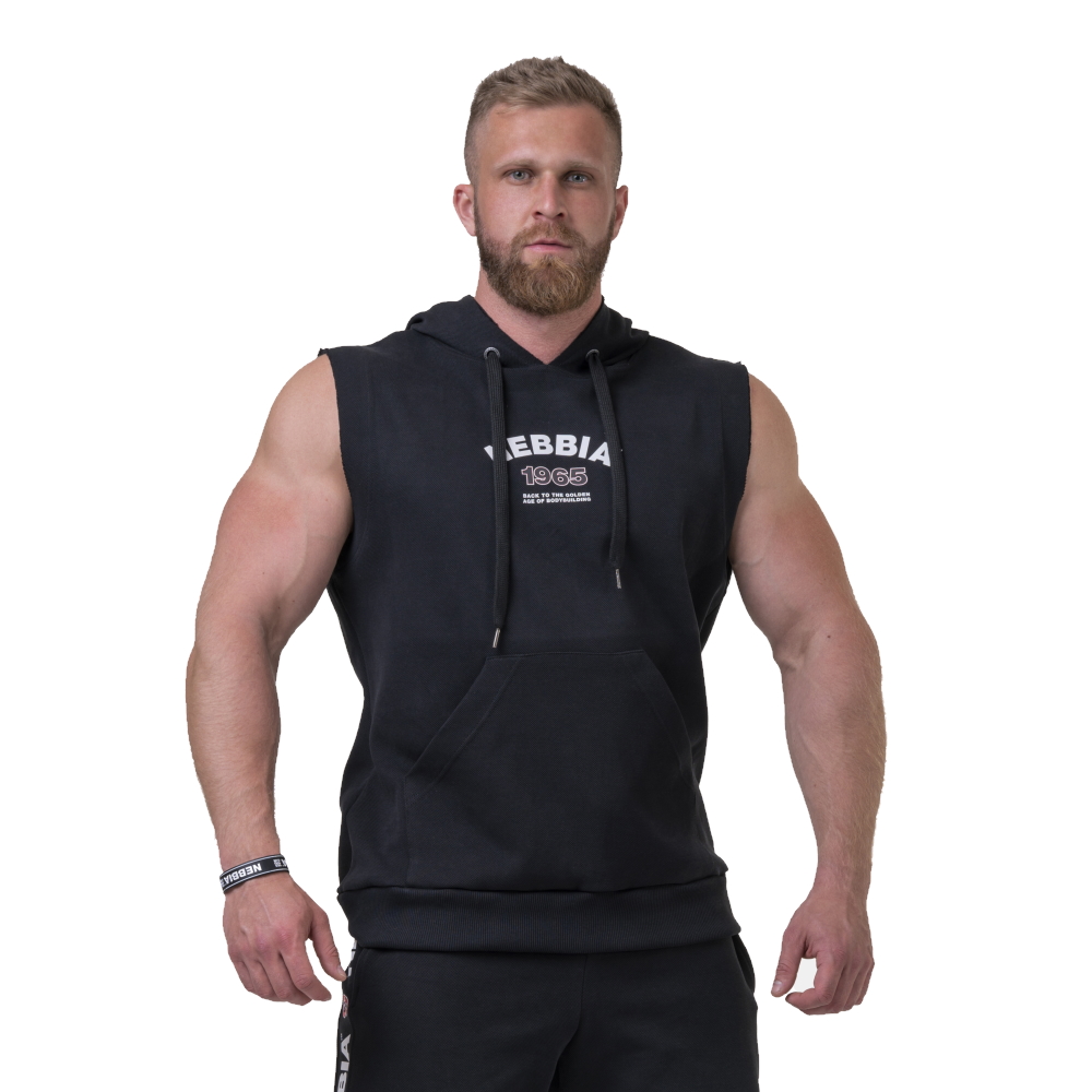 Pánský Rag top s kapucí Nebbia Golden Era 197 Black M
