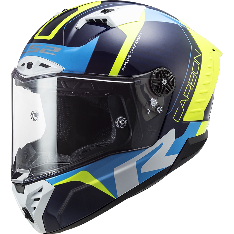 Moto přilba LS2 FF805 Thunder C Racing1 Gloss Blue Fluo Yellow - L (59-60)