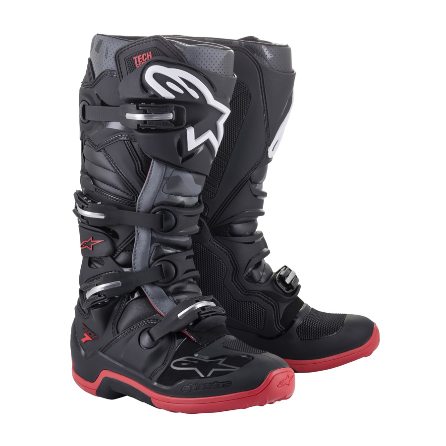 Moto boty Alpinestars Tech 7 černá/šedá/červená černá/šedá/červená - 38