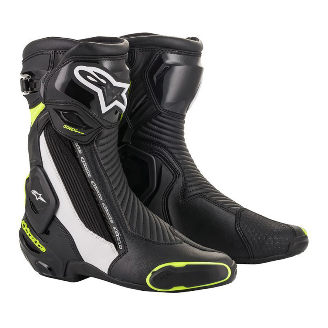 Dámské moto boty Alpinestars SMX Plus 2 černá/bílá/žlutá fluo černá/bílá/žlutá fluo - 40