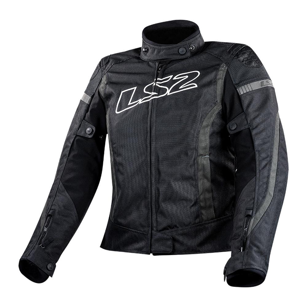 Dámská moto bunda LS2 Gate Black Dark Grey černá / tmavě šedá - XXL