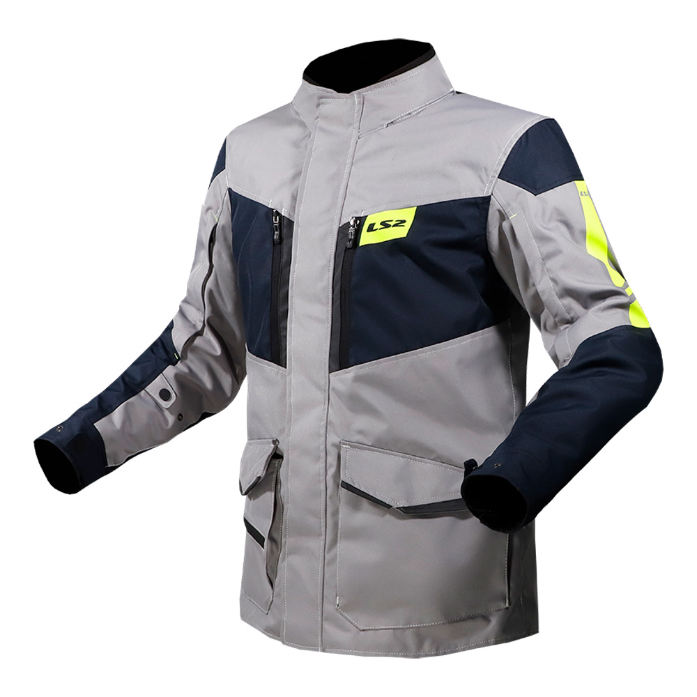 Pánská moto bunda LS2 Metropolis EVO Titanium Yellow titan žlutá - XXL