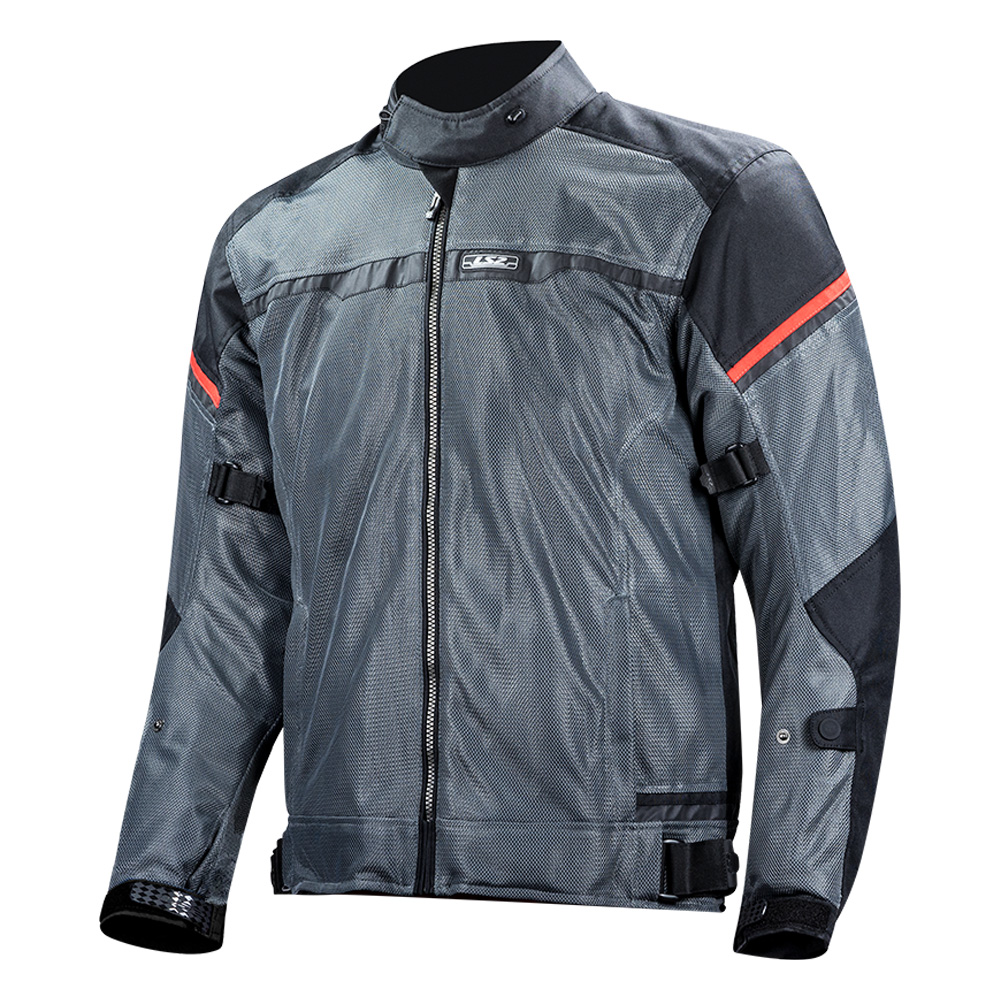 Pánská moto bunda LS2 Riva Black Dark Grey Red  3XL  černá/tmavě šedá/červená