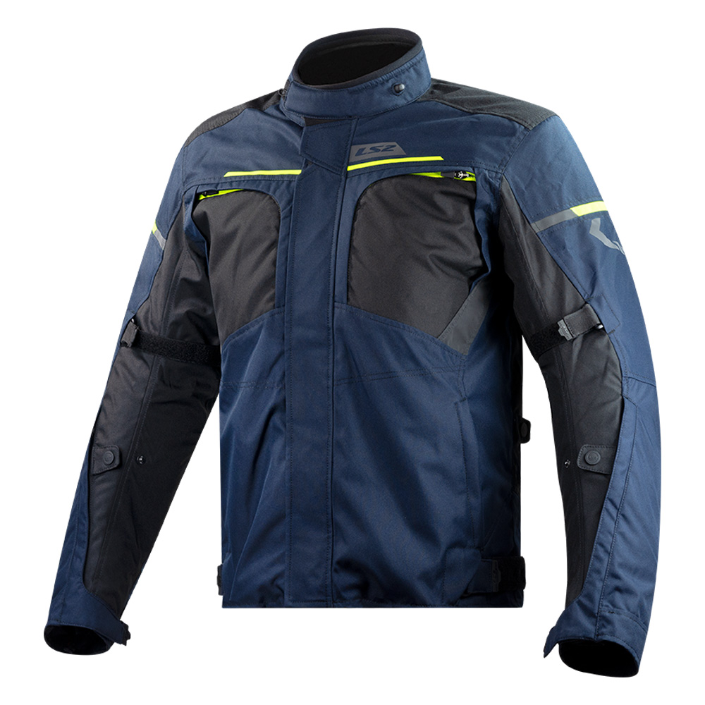 Pánská moto bunda LS2 Endurance Blue Black H-V Yellow  modrá/černá/fluo žlutá  4XL