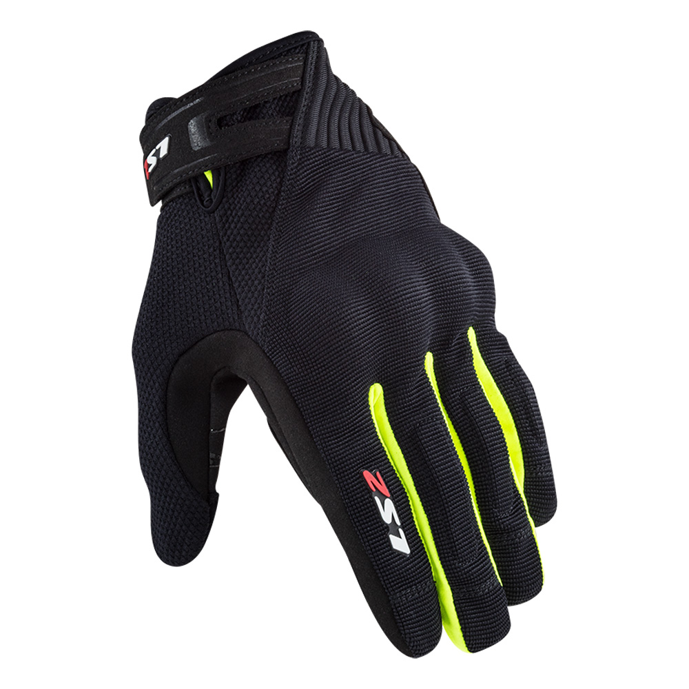 Pánské moto rukavice LS2 Dart 2 Black H-V Yellow  černá/fluo žlutá  S