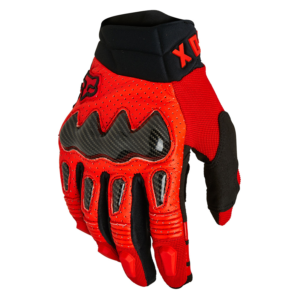 Motokrosové rukavice FOX Bomber Ce Fluo Red MX22 fluo červená - XXL