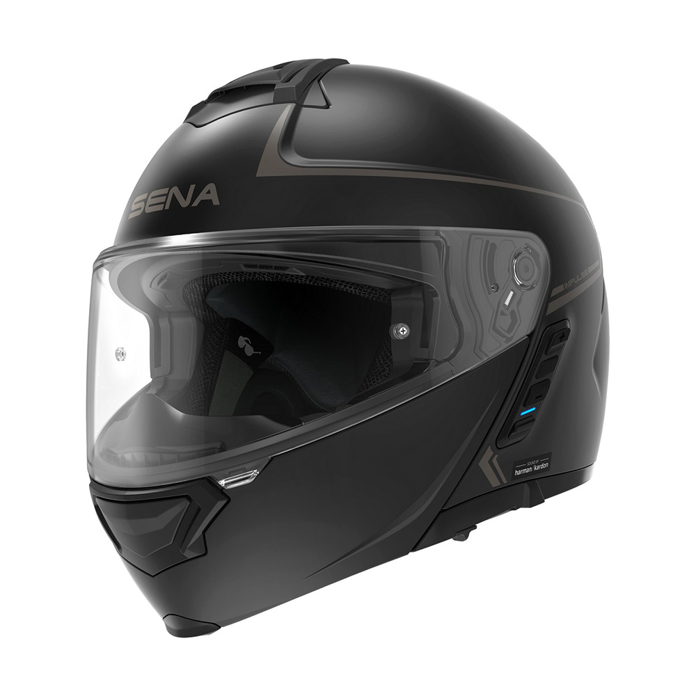 Moto přilba SENA Impulse s integrovaným Mesh headsetem Matt Black matně černá - XXL (63-64)