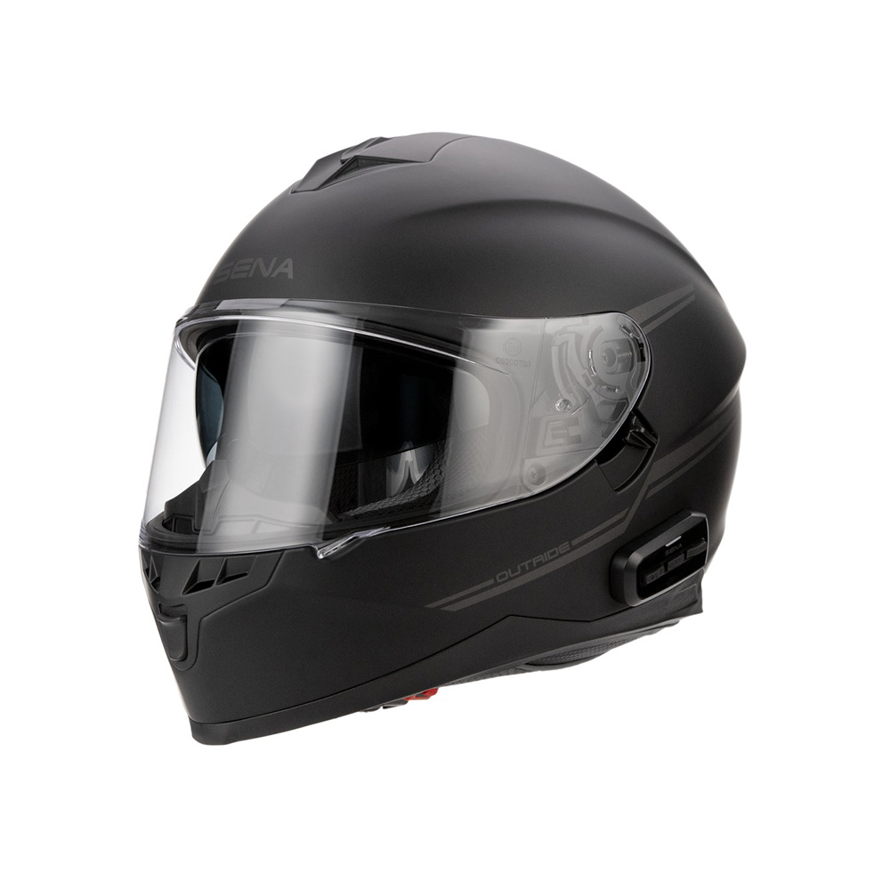 Moto přilba SENA Outride s integrovaným headsetem Matt Black matně černá - XL (61-62)