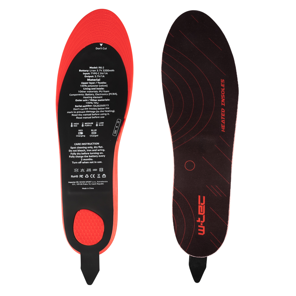 Vyhřívané vložky do bot inSPORTline W-TEC Dinaro 2x3200mAh s ovladačem 35-40 (obrázek 3)