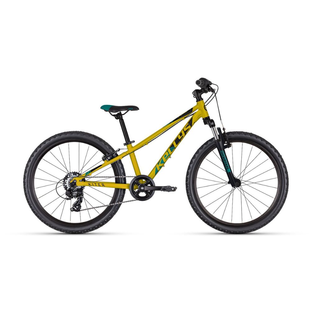 Juniorské kolo KELLYS KITER 50 24" - model 2024  Yellow  11" (125-145 cm)