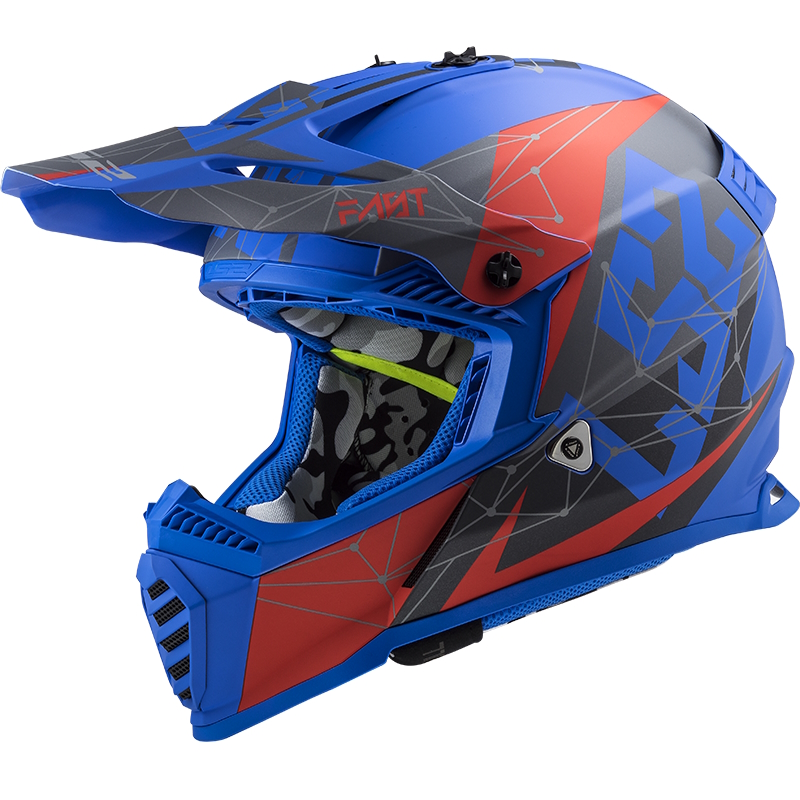 Moto přilba LS2 MX437 Fast Evo Alpha  Matt Blue  3XL (65-66)