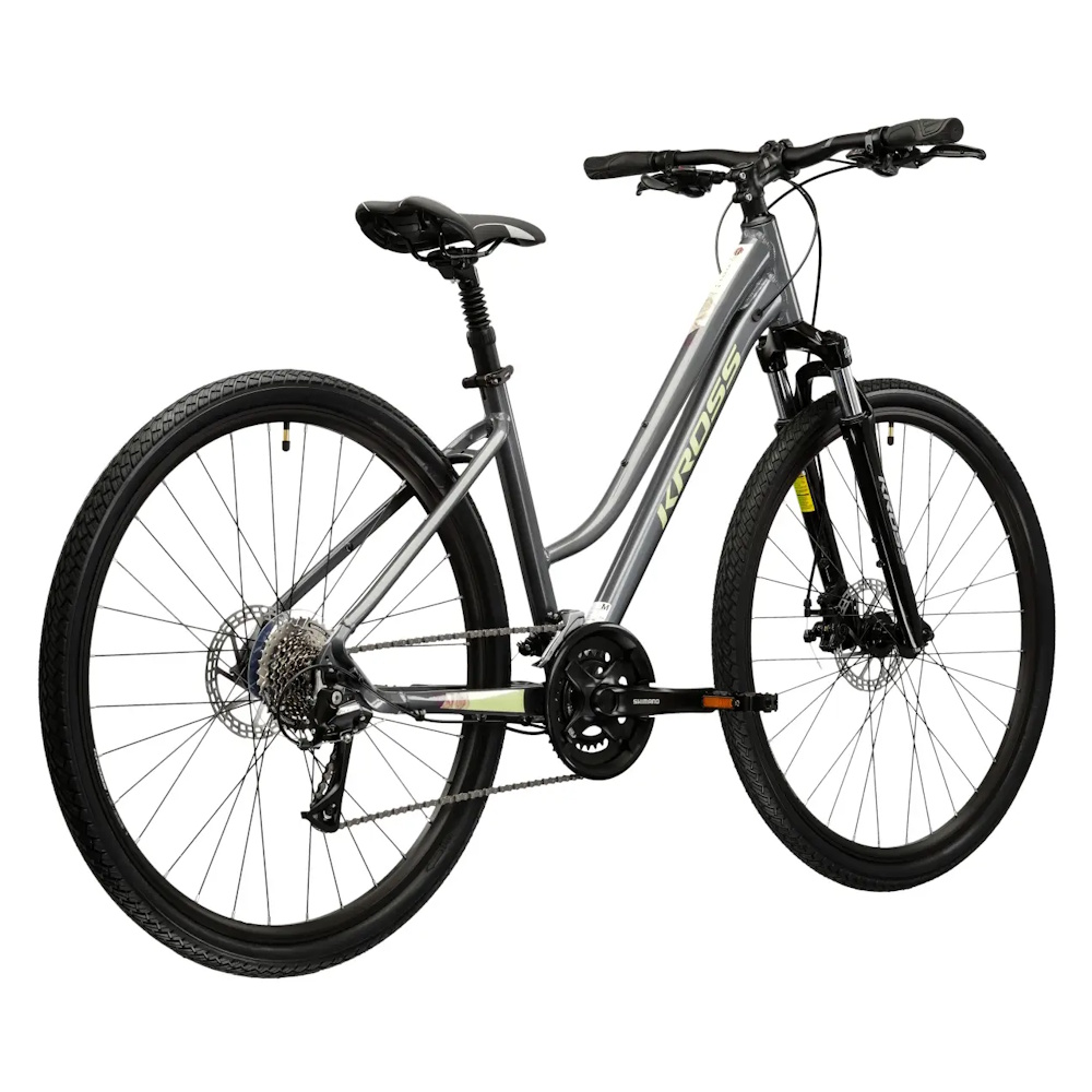 Dámské crossové kolo Kross EVADO 3.0 28" Gen 007 L (19", 168-180 cm) šedá/zelená/lesk (obrázek 3)