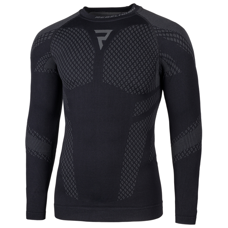 Moto thermo triko Rebelhorn Active II Long Sleeve černo-šedá - XS/S