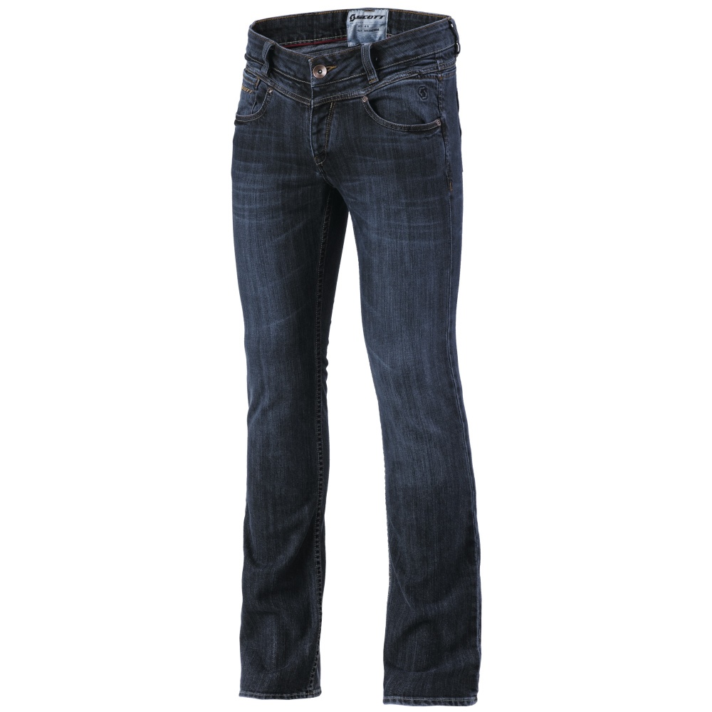 Dámské jeansové moto kalhoty SCOTT W's Denim XVI tmavě modrá - XXXL (44)