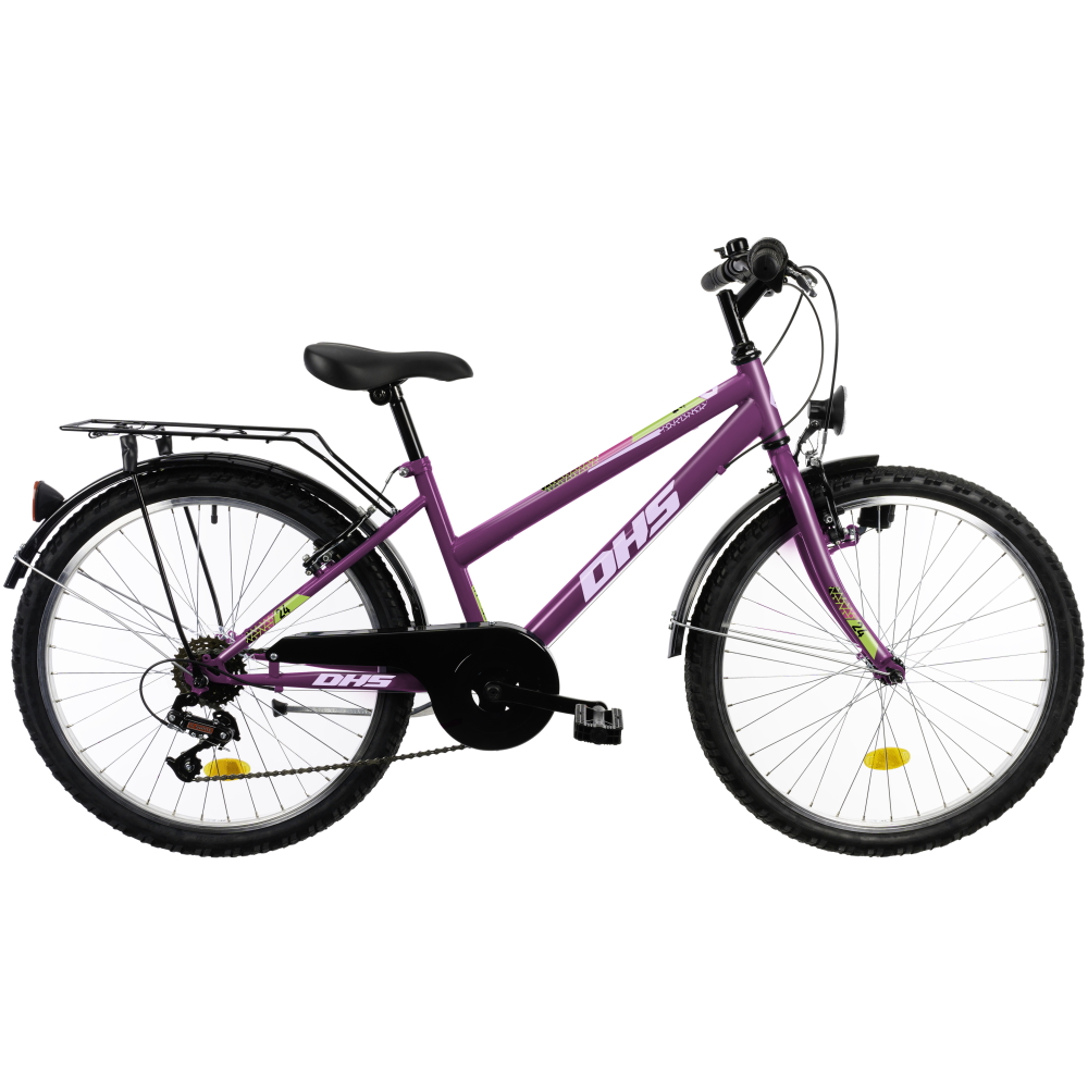 Juniorské kolo DHS 2414 24" 7.0 Violet - 13,5" (130-150 cm)