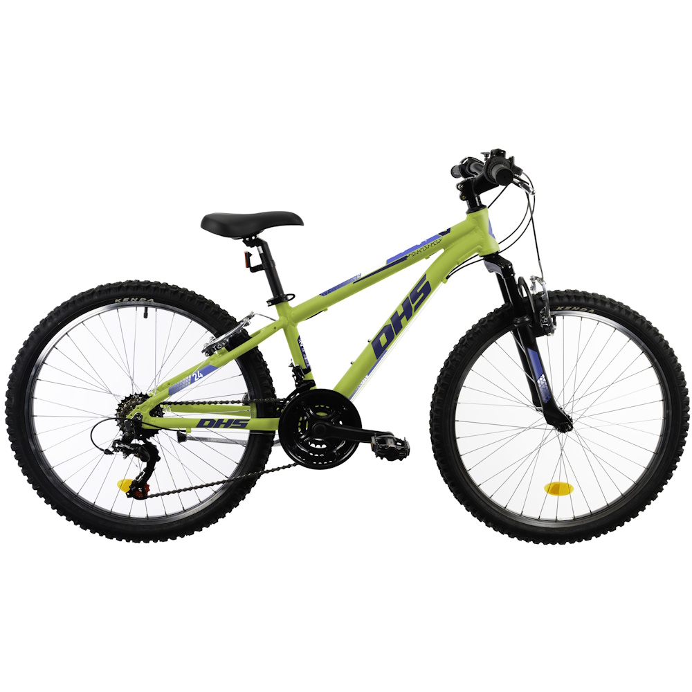 Juniorské kolo DHS Teranna 2423 24" 7.0 Green - 12" (125-145 cm)