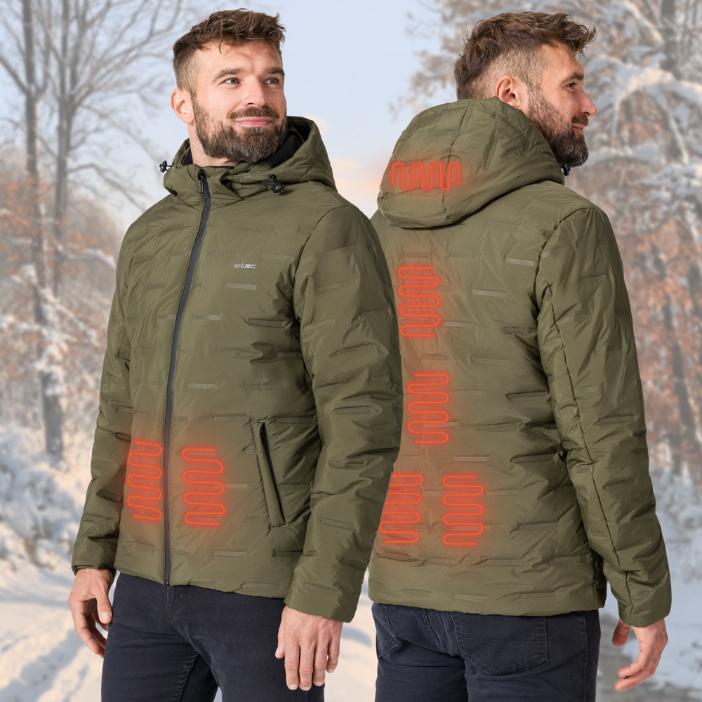 Pánská vyhřívaná bunda W-TEC HEATborg Khaki XS