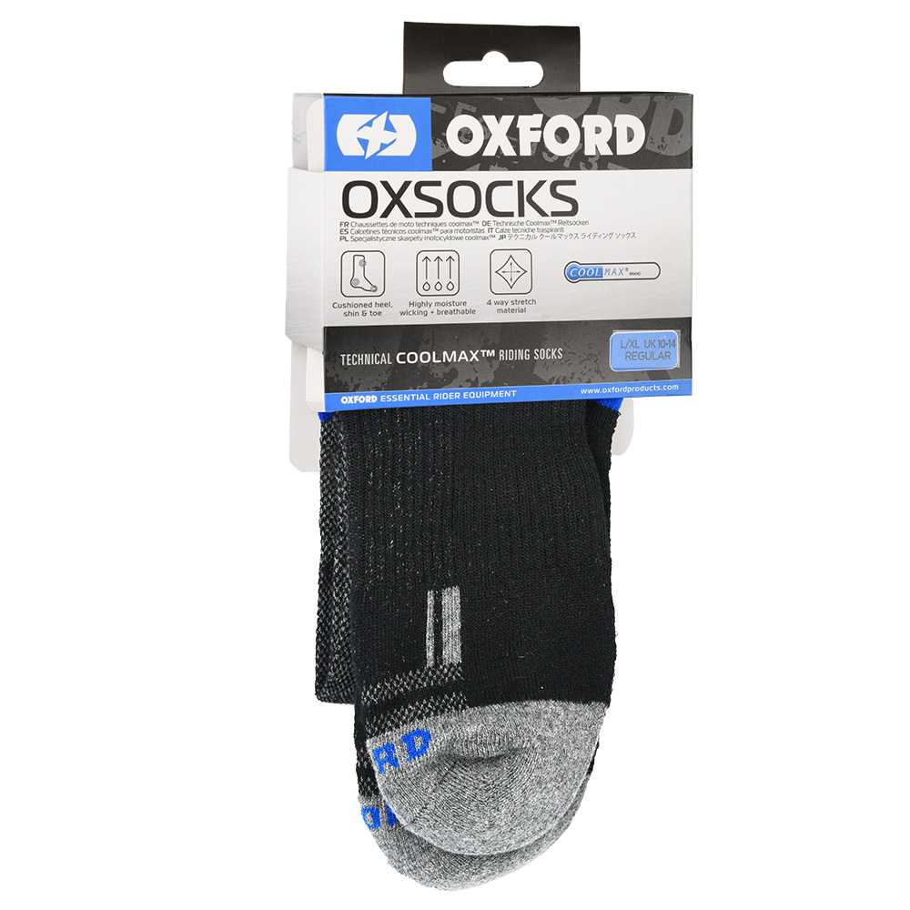 Ponožky Oxford Coolmax® Oxsocks šedé/černé/modré L (44-49) - Obrázek 3
